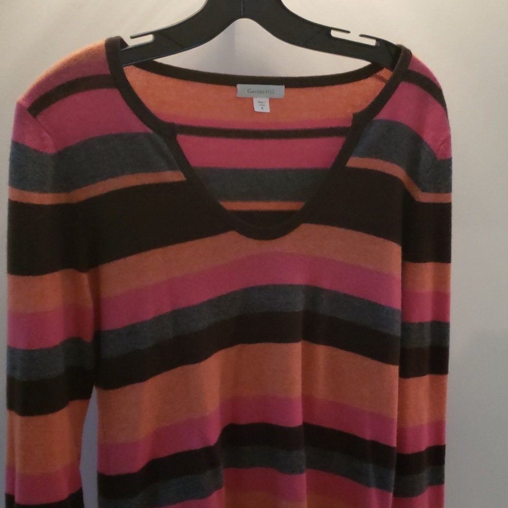 Cashmere Garnet Hill multicolored sweater